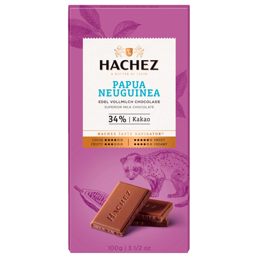 Hachez Schokolade Papua-Neuguinea 34% 100g